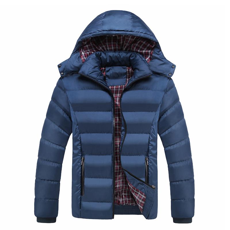Mens Hooded Solid Color Short Padded Coat 89261827Z