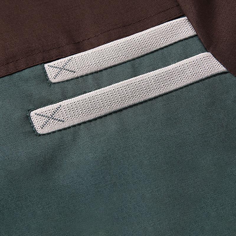 Mens Stand Collar Color Block Casual Jacket 96951917Z