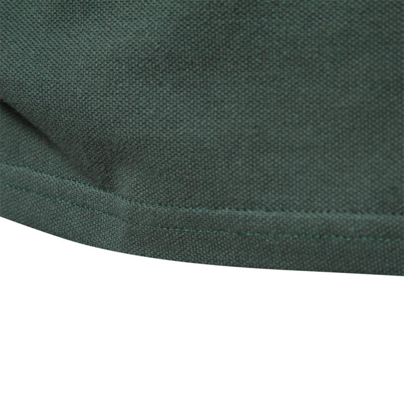 Mens Casual Cotton Stand Collar Solid Color Slim Short Sleeve Polo Shirt 95058725M