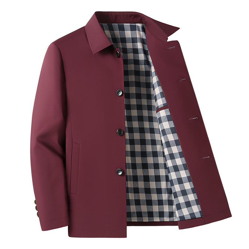 Mens Lapel Single Breasted Casual Jacket 03718906Z