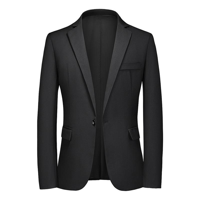 Mens Notch Lapel One Button Solid Blazer 18338229Z