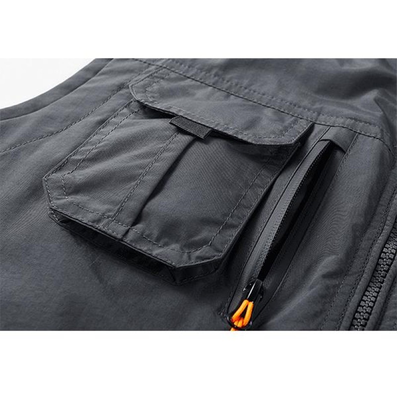 MENS LOOSE STAND COLLAR VEST 82332258W