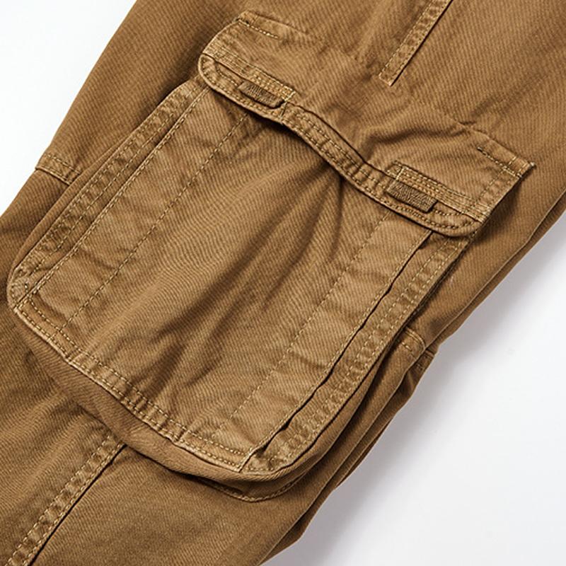 Mens Casual Straight Multi-pocket Cargo Pants 28443790Z