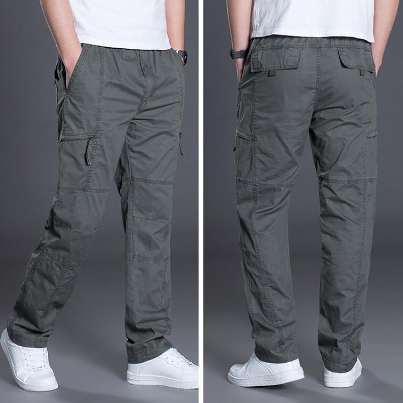 Mens Casual Loose Thin Straight Cargo Pants 22852672M