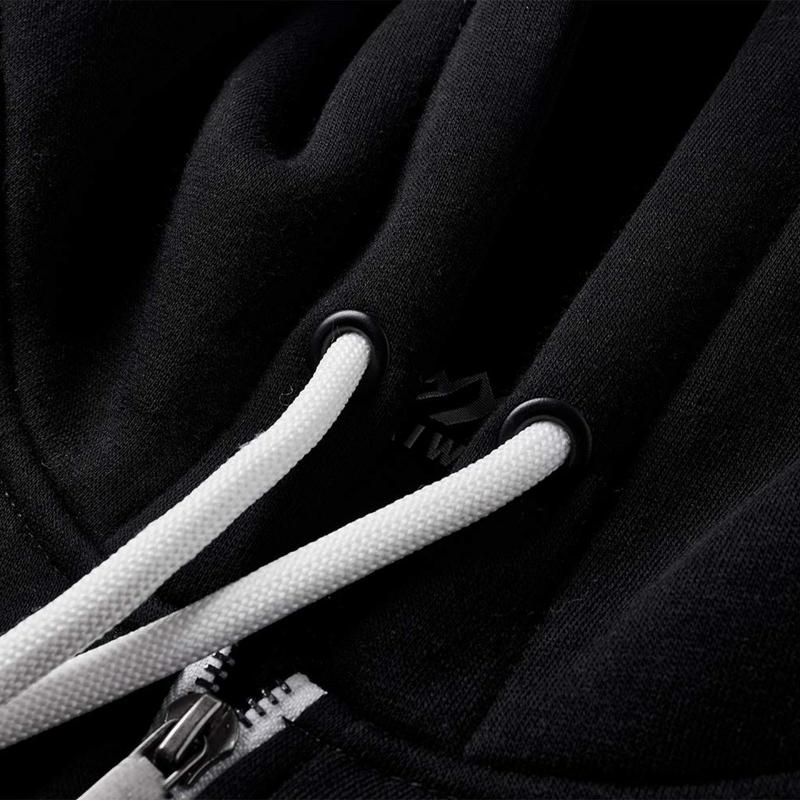 Mens Casual Color Block Hooded Long Sleeve Zippered Sport Jacket 58012589M