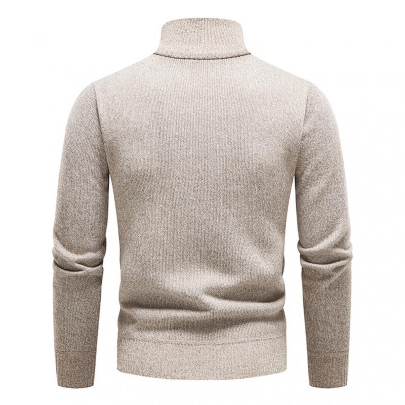 Mens Half Turtleneck Thickened Slim Fit Zip Pullover Knitwear 37961297M