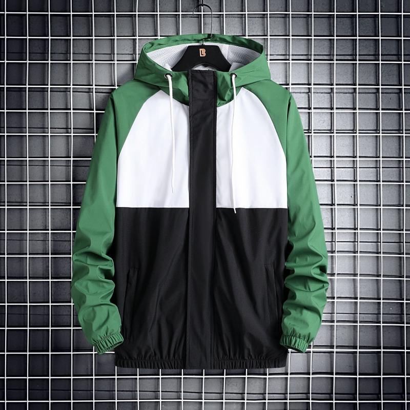 Mens Color Block Windproof Running Jacket 43266906Z